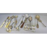 Small items of plated cutlery