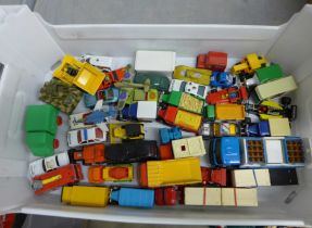 A box of die-cast model vehicles, Matchbox, Corgi, etc. **PLEASE NOTE THIS LOT IS NOT ELIGIBLE FOR