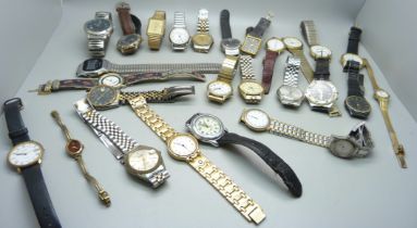 A collection of wristwatches including Rotary, Sekonda, Citron, Accurist, etc. (28)