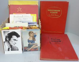 Theatre/film ephemera; a box of ephemera of film and theatre, including books, programmes,