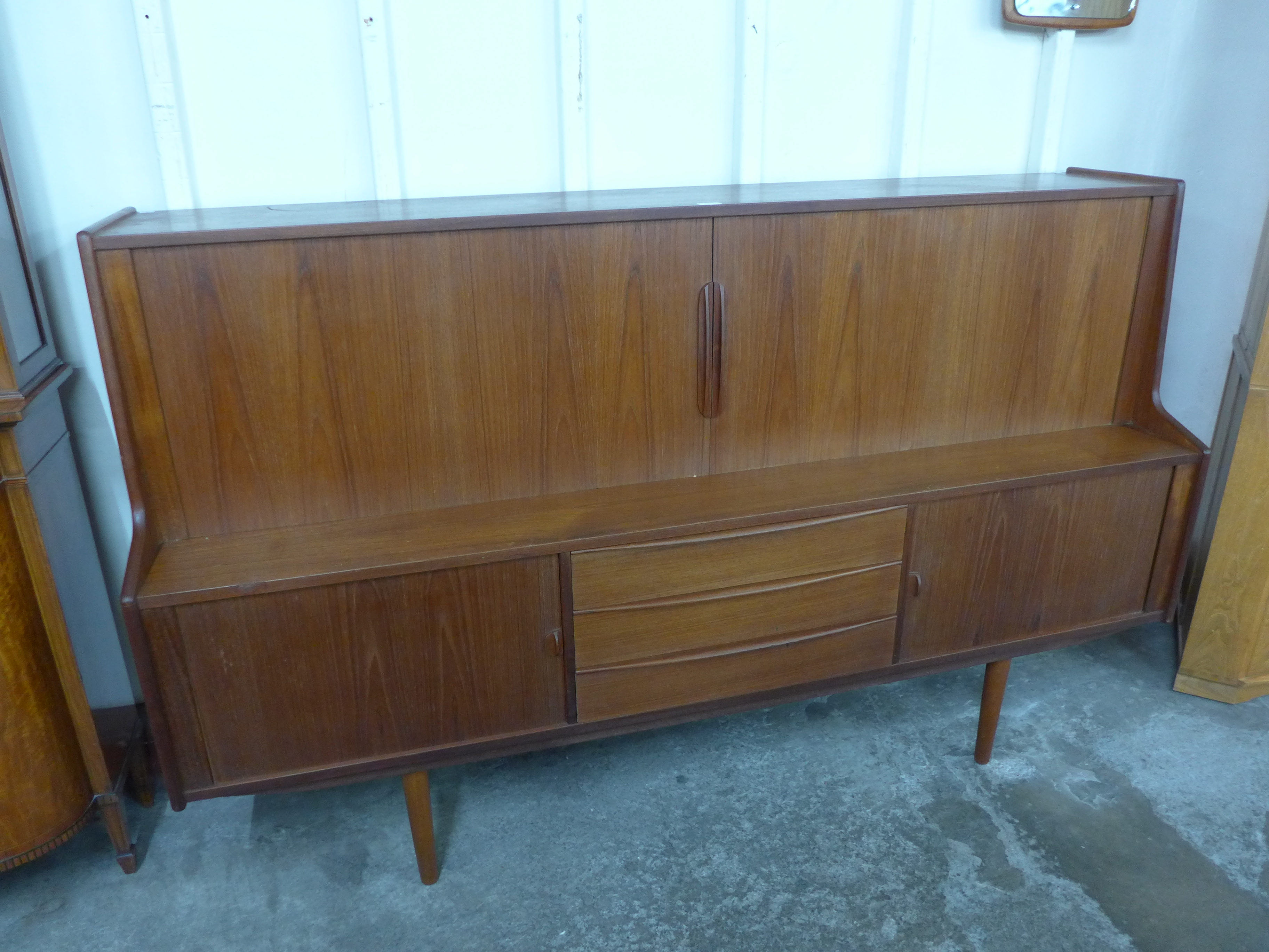 A Danish teak tambour door sideboard - Image 2 of 2