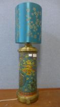 A Chinese cloisonne table lamp