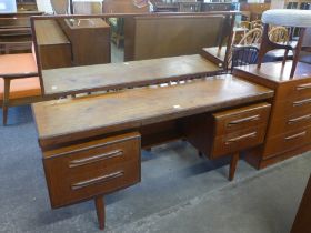 A G-Plan Fresco teak floating top dressing table