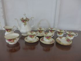 A Royal Albert Old Country Roses coffee service
