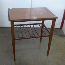 A Fyne Ladye teak occasional table, designed by Richard Hornby and retailed by Heals