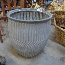 A galvanised dolly tub