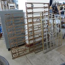 Four French wrought iron gates