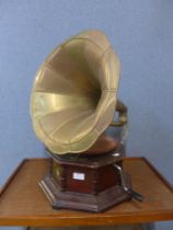An H.M.V. table top gramophone