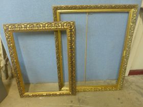 Two large gilt picture frames