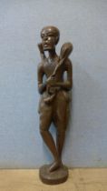 An African carved wood figure