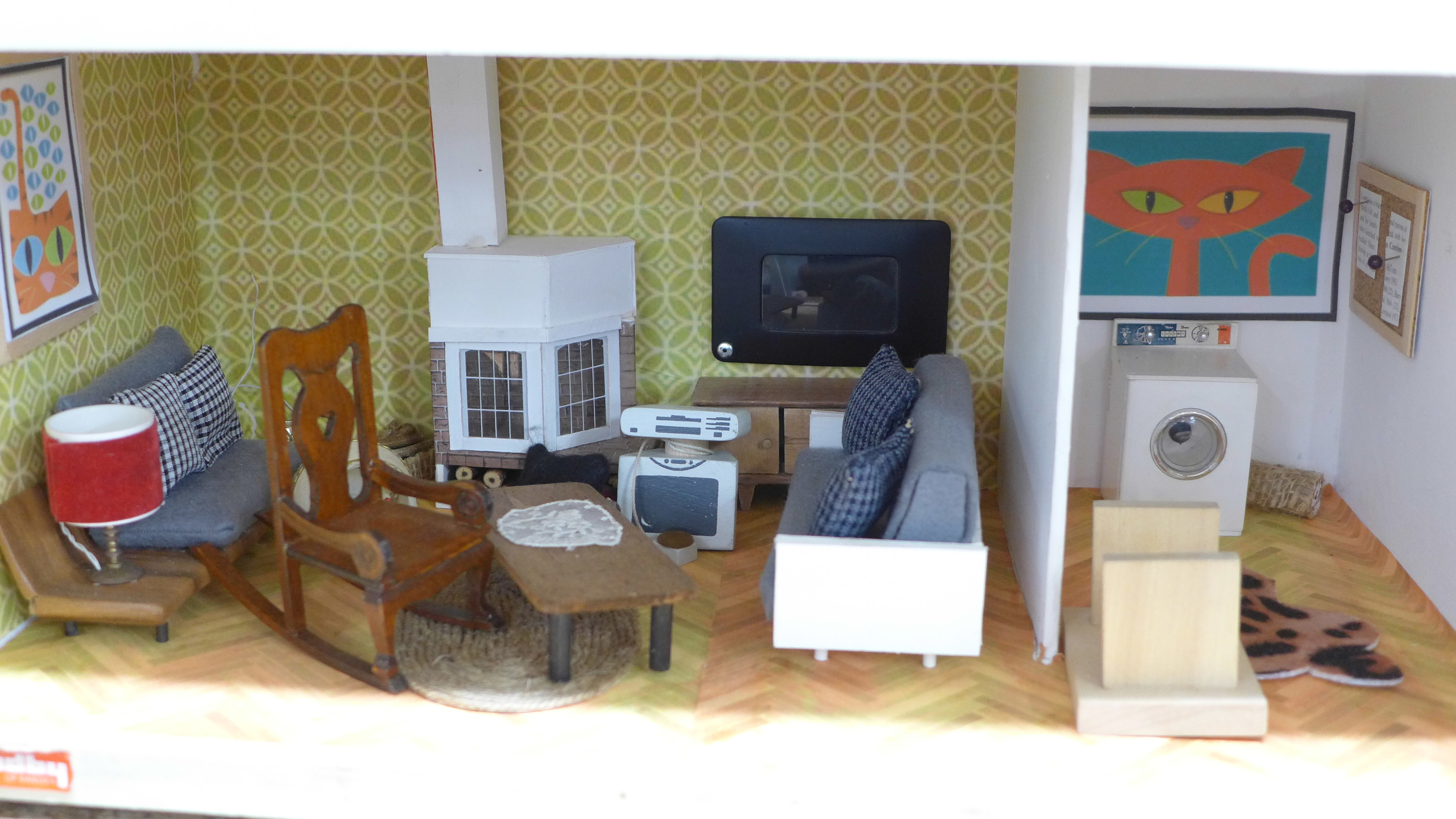 A Lundby dolls house, furniture, accessories and car - Bild 2 aus 9