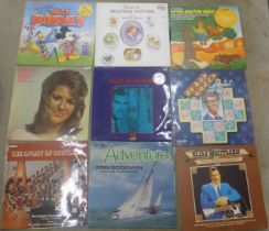 LP records including Buddy Holly, Beatles (compilation), Carpenters, etc.