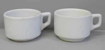 Two WWII German mess hall coffee cups