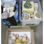 A large collection of Cherished Teddies figures, approximately 33, boxed and a nursery display stand