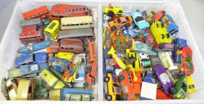Dinky, Matchbox and other die-cast model vehicles, playworn