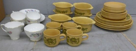 A Delphine tea set and a collection of stoneware **PLEASE NOTE THIS LOT IS NOT ELIGIBLE FOR