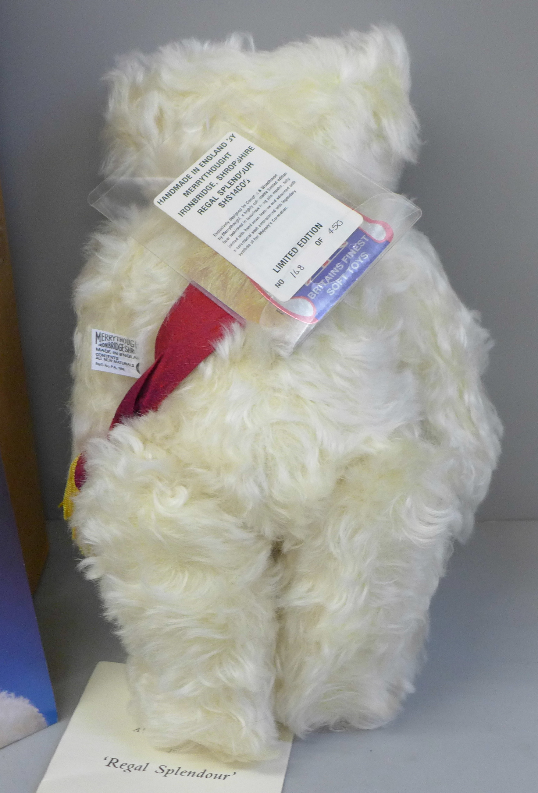 A Merrythought Teddy bear, Regal Splendour, limited edition, 1953-2003 with growler, boxed - Bild 4 aus 5