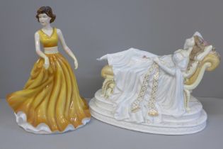 Two Royal Doulton figures, Sleeping Beauty, HN4000 and Pretty Ladies Karen