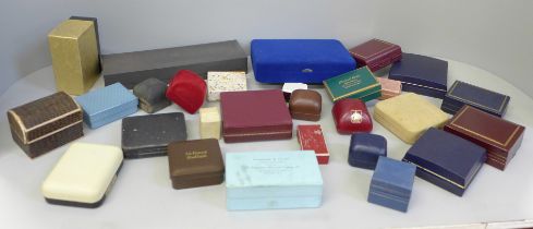 Assorted empty jewellery boxes