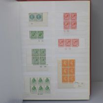 Stamps; stock book of GB controls and cylinder blocks, Queen Victoria onwards