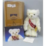 A Merrythought Teddy bear, Regal Splendour, limited edition, 1953-2003 with growler, boxed