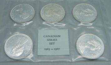 A Canadian Dollar Series Set, 1963-1967