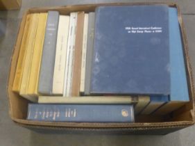 A box of books on science and physics, particle physics, nuclear physics, etc., 1950s and later **