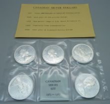 A Canadian Dollar Series Set, 1963-1967