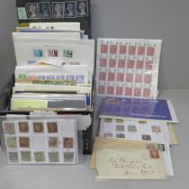 Stamps; a box of GB stamps, covers, presentation packs, etc.