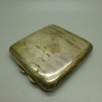 A silver cigarette case, 115g