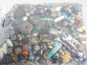 1050 Mixed beads; vintage glass, metal and hematite