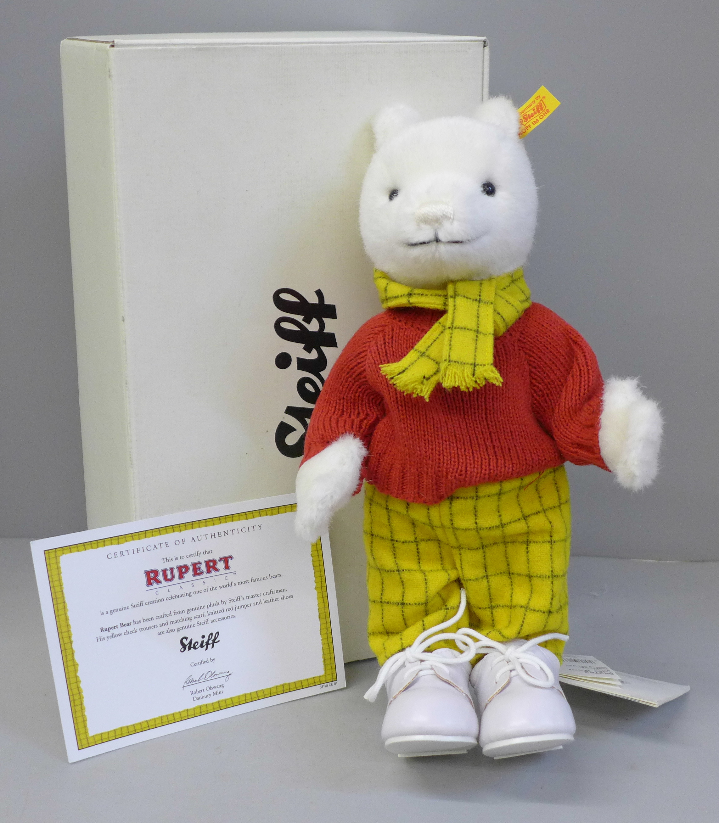A Steiff Rupert Bear, limited edition, boxed