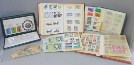 A collection of stamps, GM Mint stamps, 1950s onwards, used on envelopes, some loose and in albums