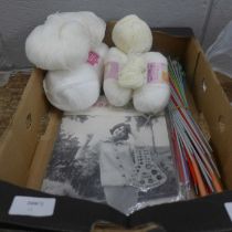 Knitting patterns, needles and wool **PLEASE NOTE THIS LOT IS NOT ELIGIBLE FOR POSTING AND PACKING**