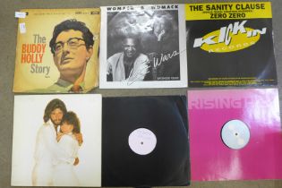 LP records, various genres including Elvis Presley, Buddy Holly, Jethro Tull, Mike Oldfield