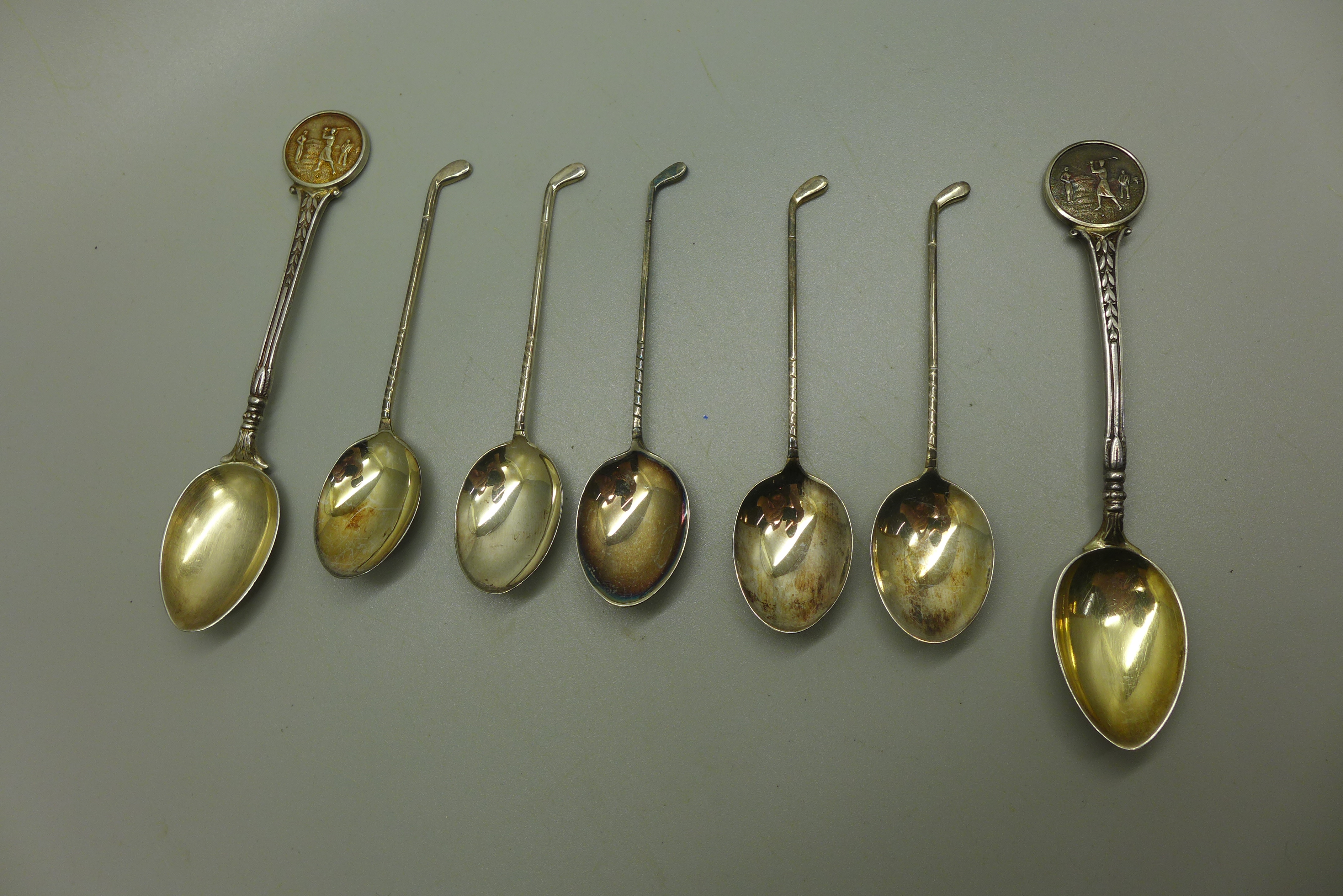 Golfing interest, two lady's silver golfing spoons and five others, 63g - Image 2 of 3