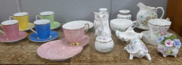 A collection of Aynsley Wild Tudor and Salisbury tea ware **PLEASE NOTE THIS LOT IS NOT ELIGIBLE FOR