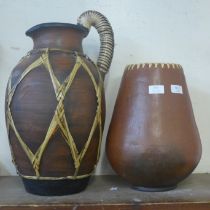 Two African pottery vases