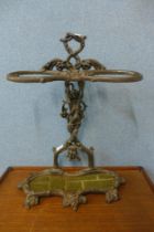 A Victorian style cast iron stick stand, manner of Coalbrookdale