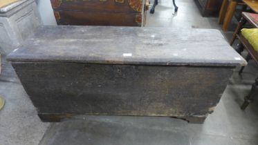 A William III carved oak coffer