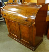 A Victorian mahogany cylinder desk