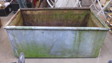 A galvanised trough