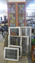 Assorted Victorian and early 20th Century stained glass window panes