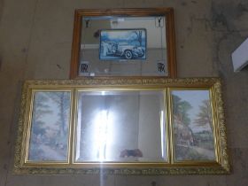 A Rolls-Royce advertising mirror and one other