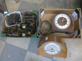 Assorted clock parts and movements