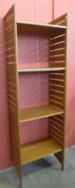 A Staples teak single bay Ladderax room divider