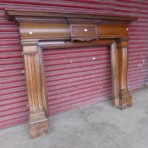 An Edward VII mahogany chimney-piece