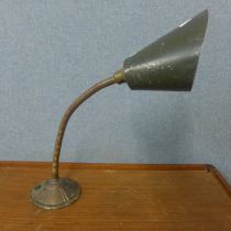 An Art Deco metal desk lamp