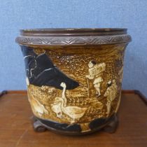 A Bretby pottery jardiniere, a/f