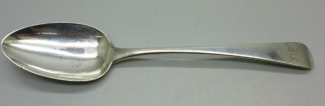 A W. Bateman silver serving spoon, London 1816, 59g, 21cm